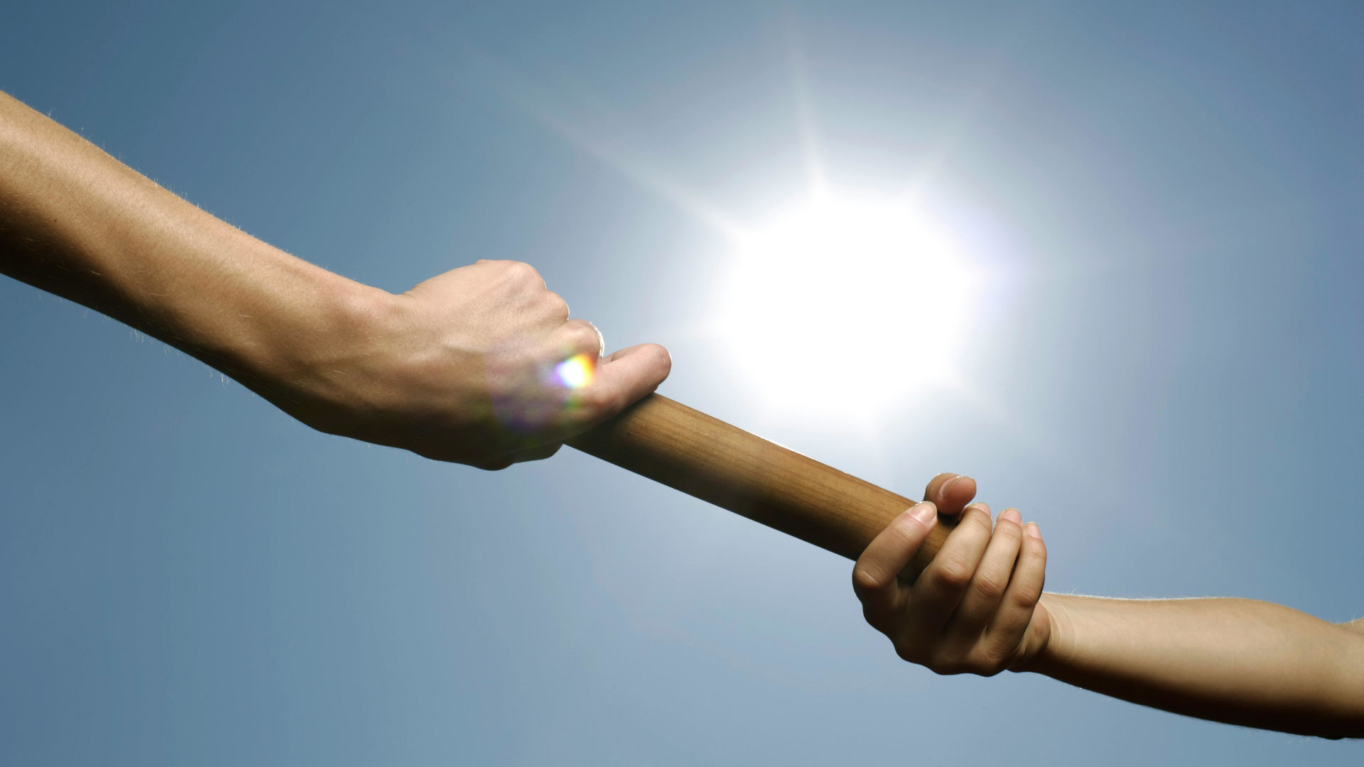 Handing a baton over